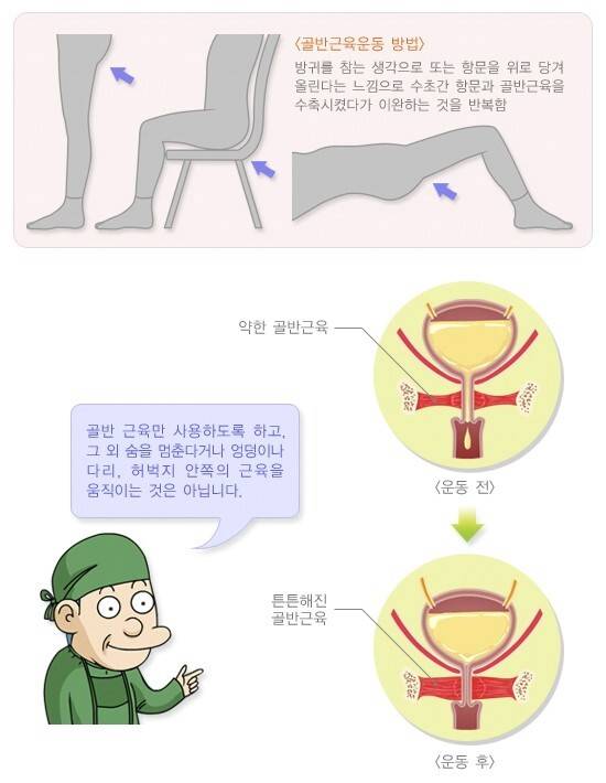 골반 근육운동. 질병관리청 국가건강정보포털