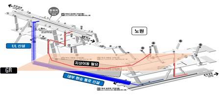 노원역 내부 환승 통로 신설 방안 [서울시 제공. 재판매 및 DB 금지]