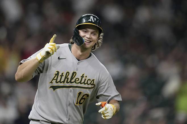 올해 AL 신인왕을 차지한 애슬레틱스 1루수 닉 커츠. AP연합뉴스