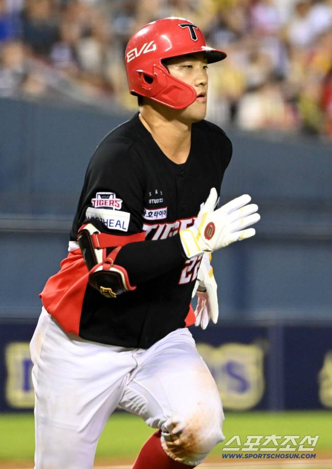 14일 잠실야구장에서 열린 KIA와 LG의 경기, KIA 주효상이 타격을 하고 있다. 잠실=허상욱 기자wook@sportschosun.com/2025.09.14/