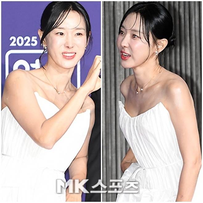 혼성그룹 샵 출신 방송인 이지혜가 인중 축소 후 한층 어려진 비주얼로 레드카펫에 등장했다. / 사진 = 천정환 기자