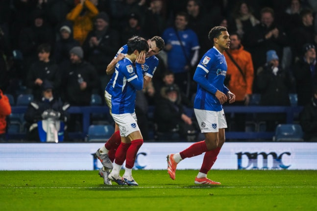 극장골을 넣고 기뻐하는 양민혁. 포츠머스 SNS