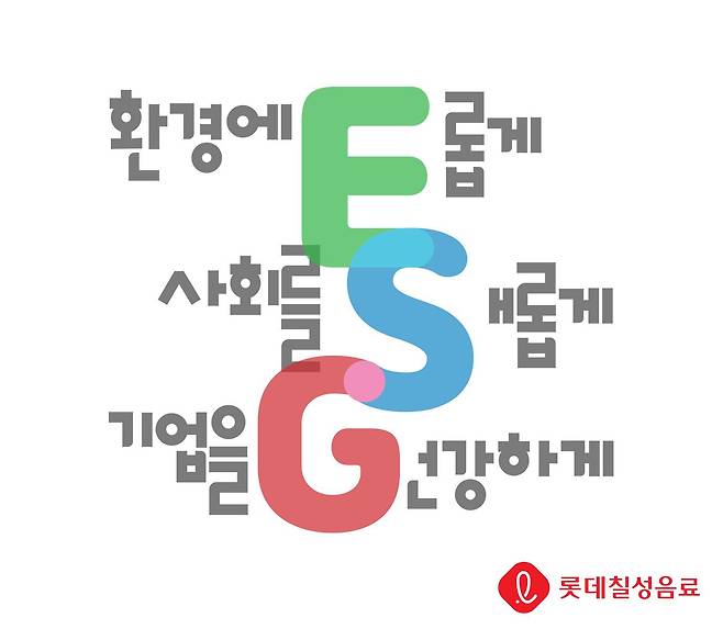 롯데칠성음료 ESG슬로건. /롯데칠성음료 제공