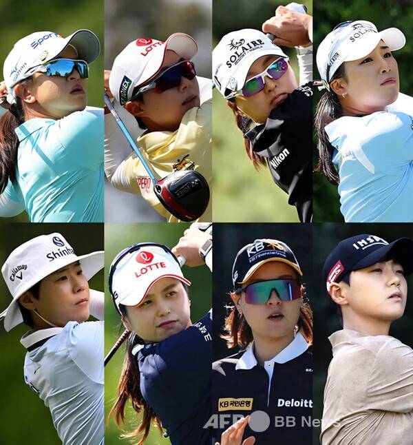 2025년 미국여자프로골프(LPGA) 투어에서 뛴 김세영, 김효주, 고진영, 윤이나, 이소미, 최혜진, 전인지, 박성현 프로. 사진제공=ⓒAFPBBNews = News1 (사진을 무단으로 사용하지 마십시오.)