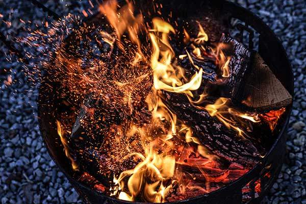 ➍ 장작 올리기