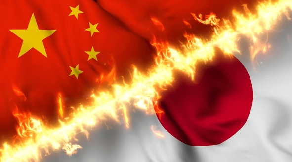 중국과 일본의 충돌. 자료사진