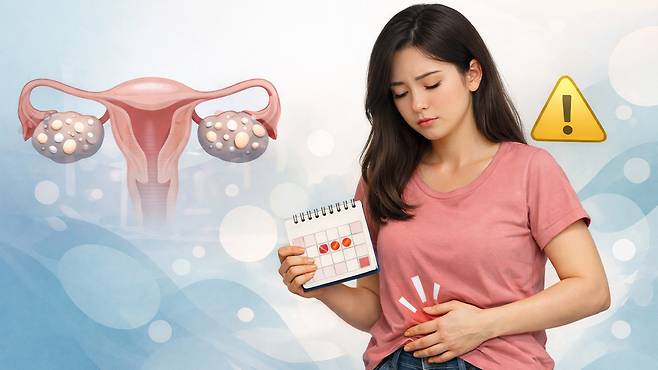 다낭성난소증후군은 여성에게 가장 흔한 내분비 질환 중 하나다｜출처: Gemini 생성