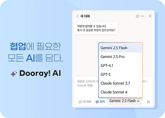 사이드 패널을 통해 오픈 AI GPT, 구글 제미나이, 앤스로픽 클로드의 최신 API를 쓸 수 있다. 현재 GPT-5 및 제미나이 3.5 프로, 클로드 4 등을 지원한다 / 출처=IT동아