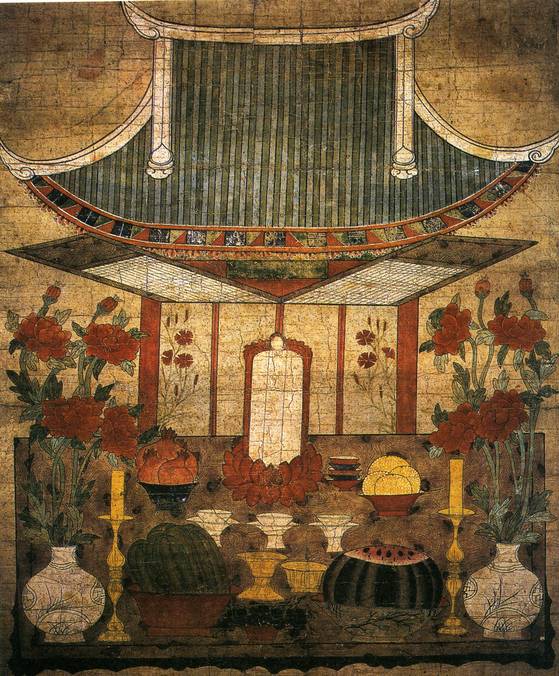 부귀영화를 기원하는 ‘감모여재도’. [사진 일본민예관]