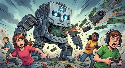 램·GPU 수요 빨아들이는 AI [제미나이(Gemini) 생성 이미지]