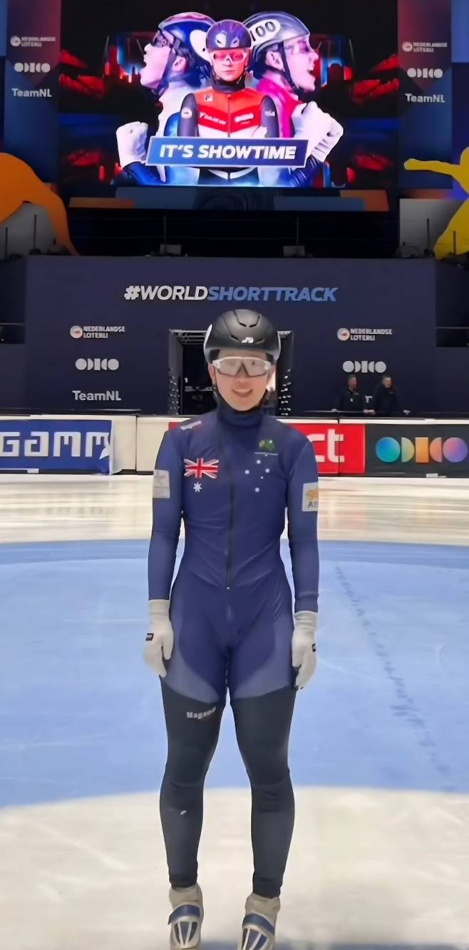 [서울=뉴시스] 호주 쇼트트랙 국가대표 김효진.뉴시스