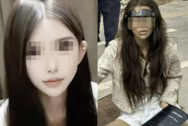 캄보디아로 간 뒤 연락이 끊겼던 중국 인플루언서가 길거리에서 노숙생활을 하는 모습으로 발견돼 충격을 주고 있다.  (사진=온라인커뮤니티 캡처)