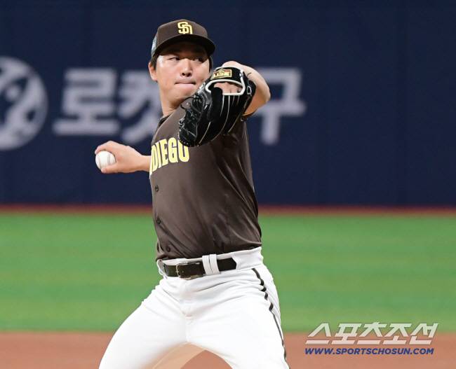 샌디에이고 파드리스 소속으로 2024년 고척돔을 찾은 고우석. 스포츠조선 DB