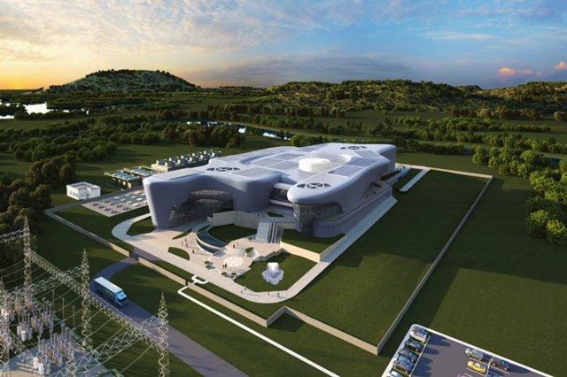 에너지 사업 역시 건설사들의 핵심 신사업으로 부상했다. 사진은 현대건설이 미국 홀텍 인터내셔널과 함께 개발 중인 SMR 모델 조감도다. /현대건설