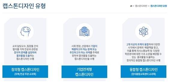 캡스톤 디자인 유형 소개 이미지