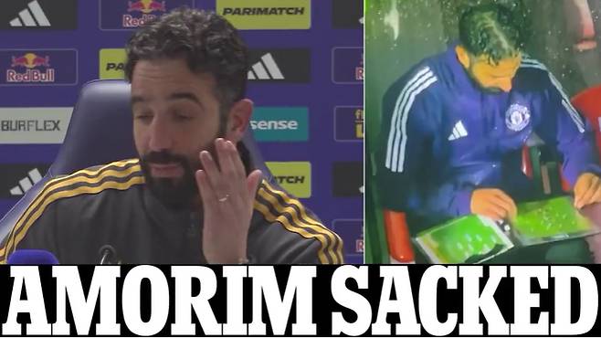 후벵 아모림 맨체스터 유나이티드 감독직 경질 소식을 전한 영국 매체. /사진=데일리 메일 갈무리