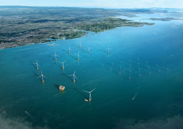전북 서남권 해상풍력 확산단지1(고창군 인근 해역 0.2GW) 발전단지 조감도 /전북도