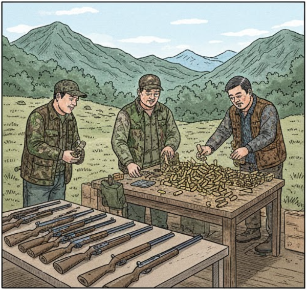 선수용 실탄 5만발이 사냥꾼들에게 흘러들어갔다(사진=나노바나나 생성 이미지)