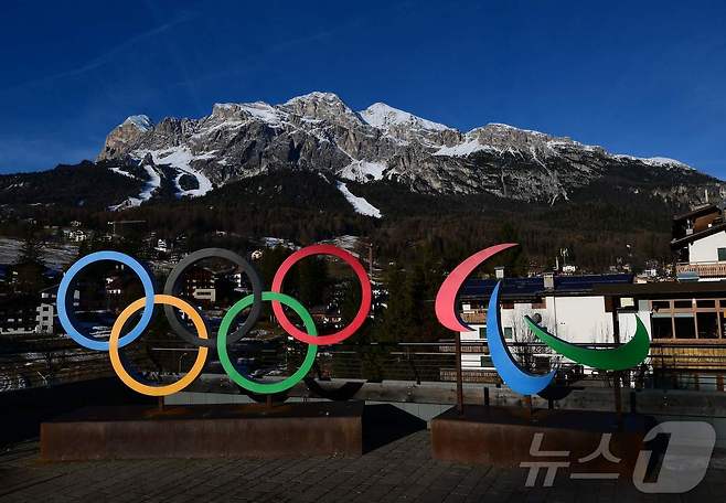 2026 밀라노·코르티나담페초 동계 올림픽 여자 알파인 스키 경기가 열리는 올림피아 델레 토판 슬로프. ⓒ AFP=뉴스1