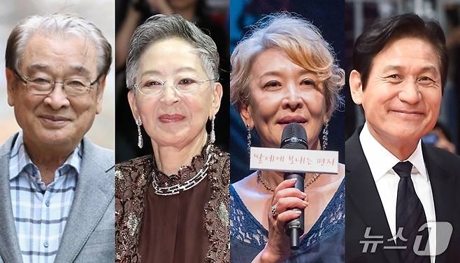 이순재, 김지미, 윤석화, 안성기(왼쪽부터, 뉴스1DB) ⓒ 뉴스1