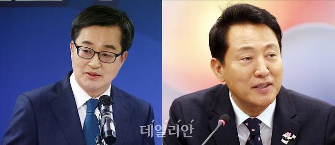 김동연 경기도지사(왼쪽)와 오세훈 서울시장 ⓒ데일리안 홍금표 기자