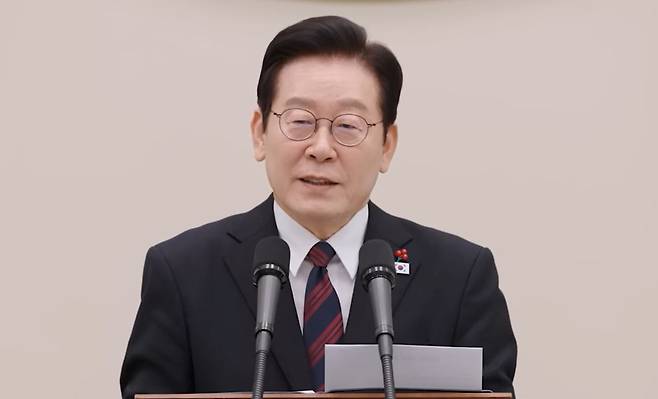 이재명 대통령. 유튜브 영상 캡처