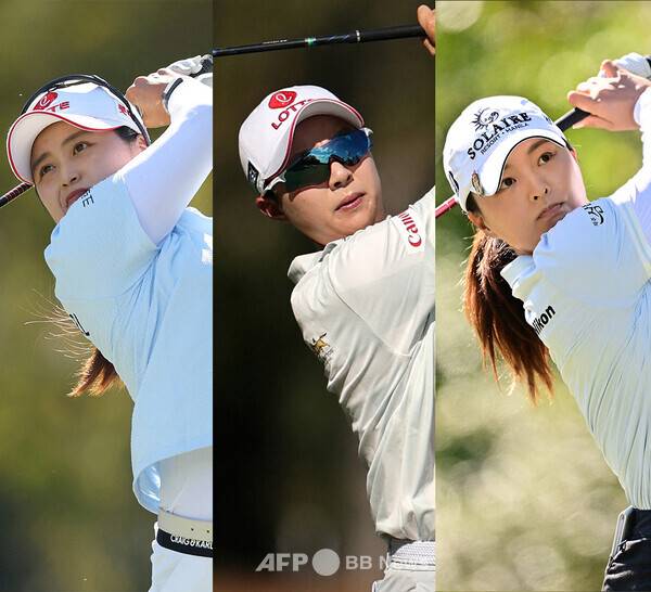 미국여자프로골프(LPGA) 투어에서 활약하는 최혜진, 김효주, 고진영 프로. 사진제공=ⓒAFPBBNews = News1 (사진을 무단으로 사용하지 마십시오.)