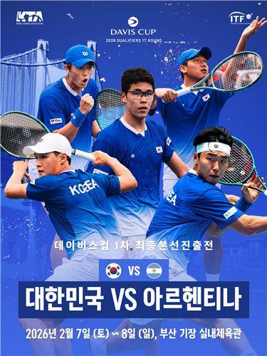 한국과 아르헨티나의 데이비스컵 테니스 대회 [대한테니스협회 제공. 재판매 및 DB 금지]