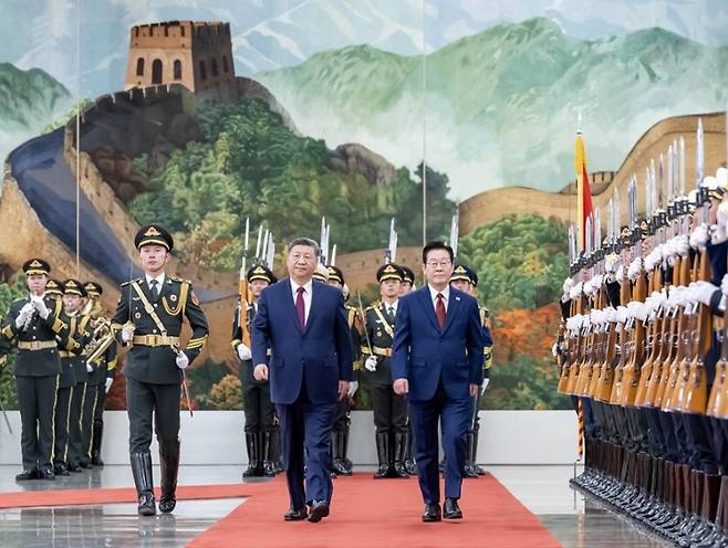 이재명 대통령(좌)과 시진핑 중국 국가주석 [신화통신 캡처. 재판매 및 DB금지]