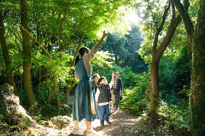 환상숲 곶자왈을 찾은 방문객들이 숲길을 걸으며 자연 속 휴식을 즐기고 있다. 자연 기반 치유형 관광에 대한 수요가 꾸준히 늘고 있다. (제주관광공사)