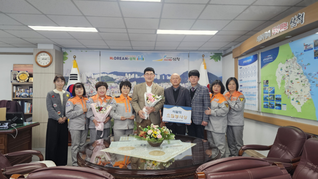 ▲ 12월의 으뜸봉사자로 선정된 삼척시 주태자 씨.