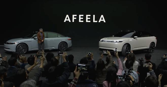 Prototypes of Sony Honda Mobility’s Afeela SUV (Sony Honda Mobility YouTube)