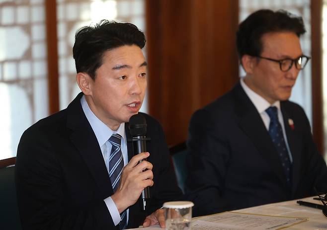 강훈식 대통령 비서실장이 지난해 12월21일 종로구 삼청동 총리공관에서 열린 고위당정협의회에서 발언을 하고 있다. ⓒ연합뉴스