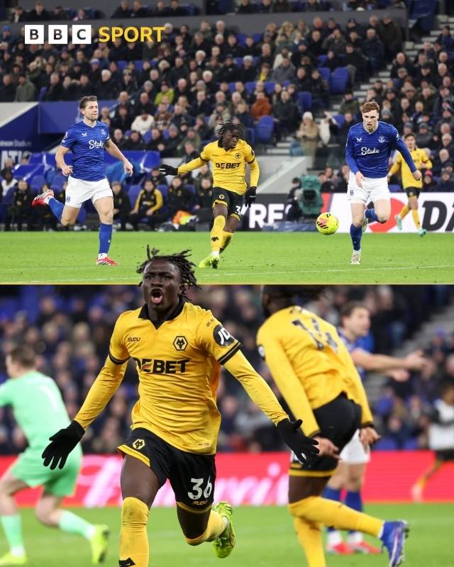 울버햄튼의 초신성 마네가 또 한 번 득점했다. 사진=BBC SNS