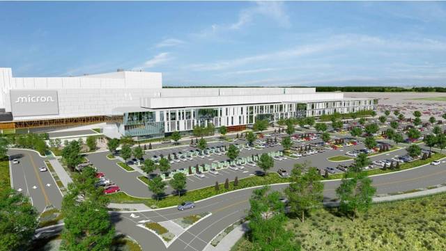 마이크론이 뉴욕주에 오는 16일부터 짓기로 한 미국 역대 최대 규모의 메모리반도체 시설 조감도. 사진 제공=마이크론