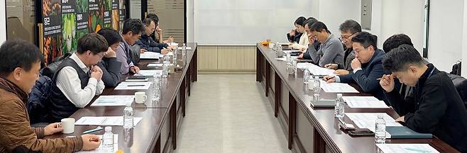 제주 만감류 가격 안정 대책회의 모습 [농협 제주본부 제공. 재판매 및 DB 금지]