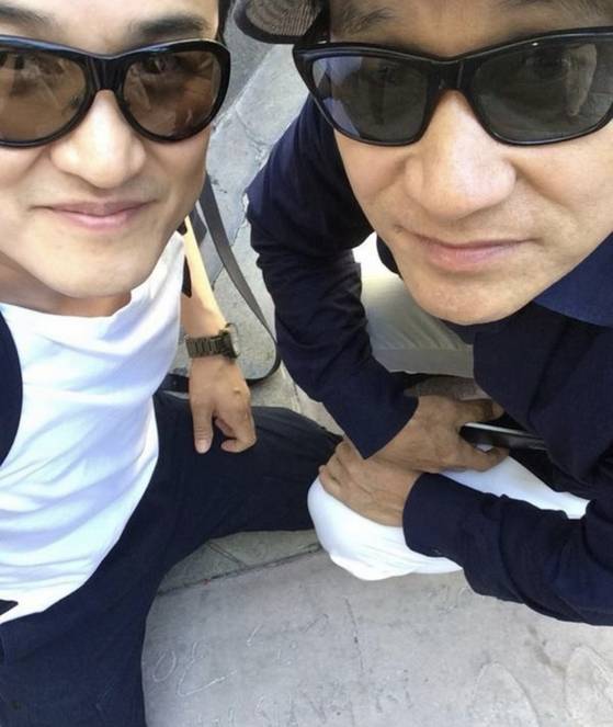 배우 박중훈, 안성기(왼쪽부터). 박중훈 SNS 캡처.