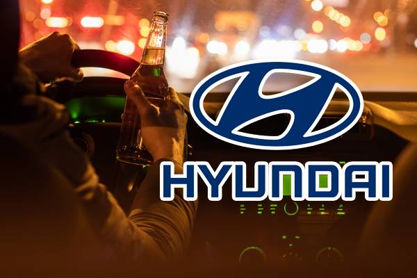 ▲ 음주운전을 연상시키는 이미지와 현대차 로고. 사진=Gettyimages