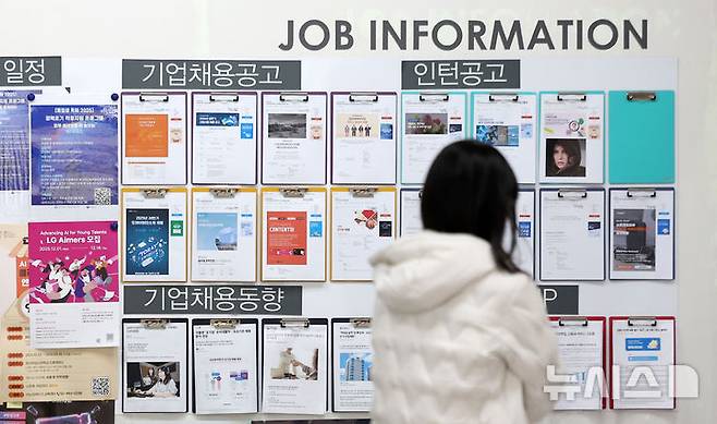 [서울=뉴시스] 김선웅 기자 = 사진은 지난해 12월9일 오후 서울 소재 대학교 내 채용공고게시판 모습. 2025.12.09. mangusta@newsis.com