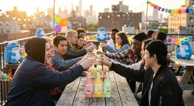 8일 주류업계와 외신 보도 등에 따르면, 지난해 미국의 젊은 세대가 즐기는 주요 주류 중에 ‘과일 소주’가 새로운 문화로 자리잡았다. 사진은 기사의 내용을 바탕으로 생성. 그록