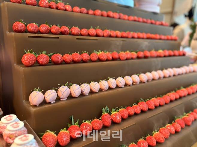 콘래드 서울 ‘마이멜로디·쿠로미 딸기뷔페’ (사진=이민하 기자)