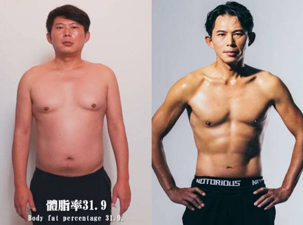 대만의 한 50대 정치인이 1년 만에 17kg 감량에 성공한 비법을 공개했다. 사진은 다이어트 전(왼)과 후(오) 남성의 모습이다./사진=남성 유튜브 채널 캡처