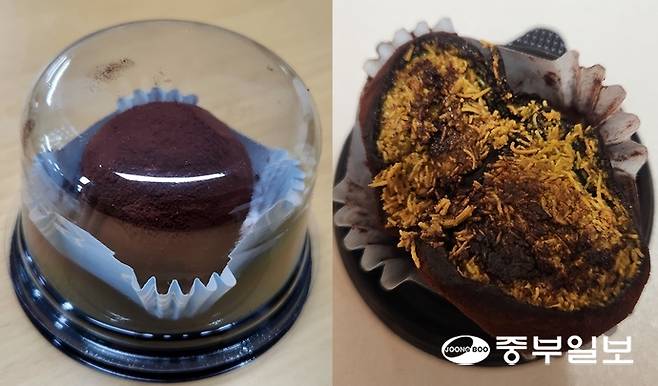 수원시의 한 베이커리 가게에서 구입한 소비자들 사이에서 '오픈런' 현상을 빚고 있는 디저트 두바이쫀득쿠키. 신연경기자