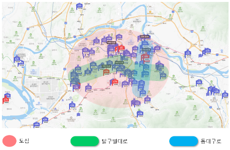 2022년 이후 대구 신규 아파트 공급 위치 변화 재개발·재건축 중심의 도심 공급 확대와 고가 주택 비중 증가가 뚜렷 (자료: 호갱노노)