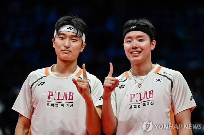 남자복식 김원호서승재(좌측부터). 사진=AFPBBNews