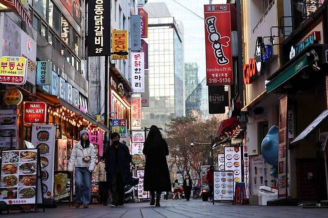 서울 시내의 식당 골목이 한산한 모습을 보이고 있다.ⓒ뉴시스