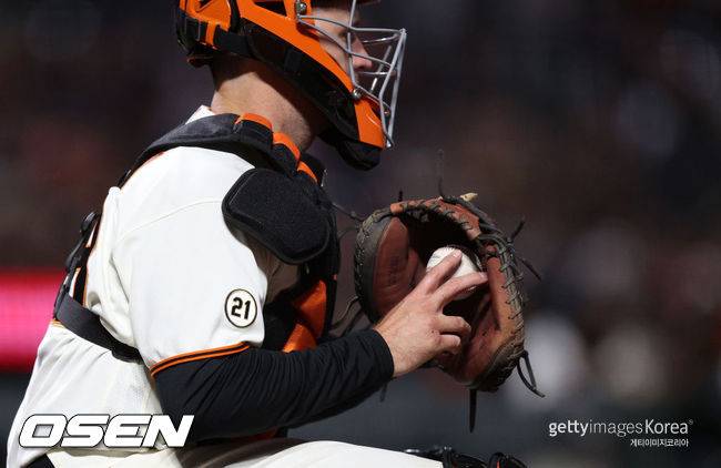 [사진] 샌프란시스코 자이언츠 현역 시절 버스터 포지. ⓒGettyimages(무단전재 및 재배포 금지)