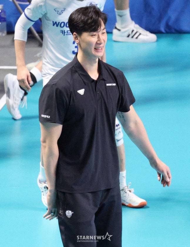 박철우 우리카드 감독대행. /사진=김진경 대기자