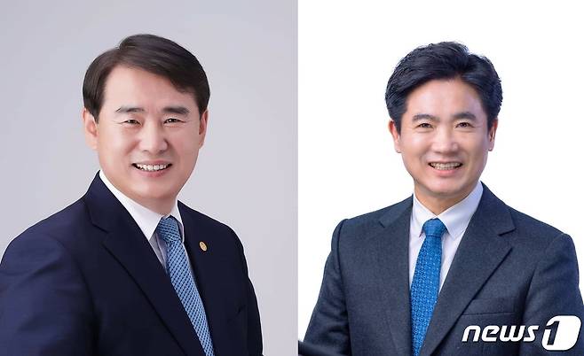 이정선 광주시교육감(왼쪽)과 김대중 전남도교육감/뉴스1