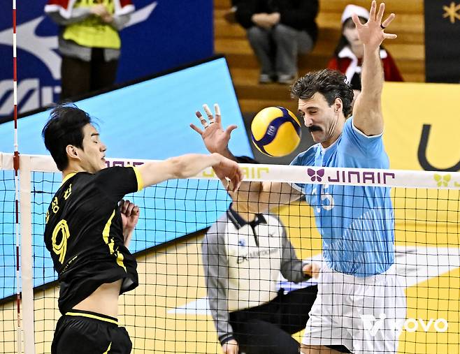 지난해 12월25일 경민대체육관에서 열린 3라운드 KB손해보험과 대한항공전.